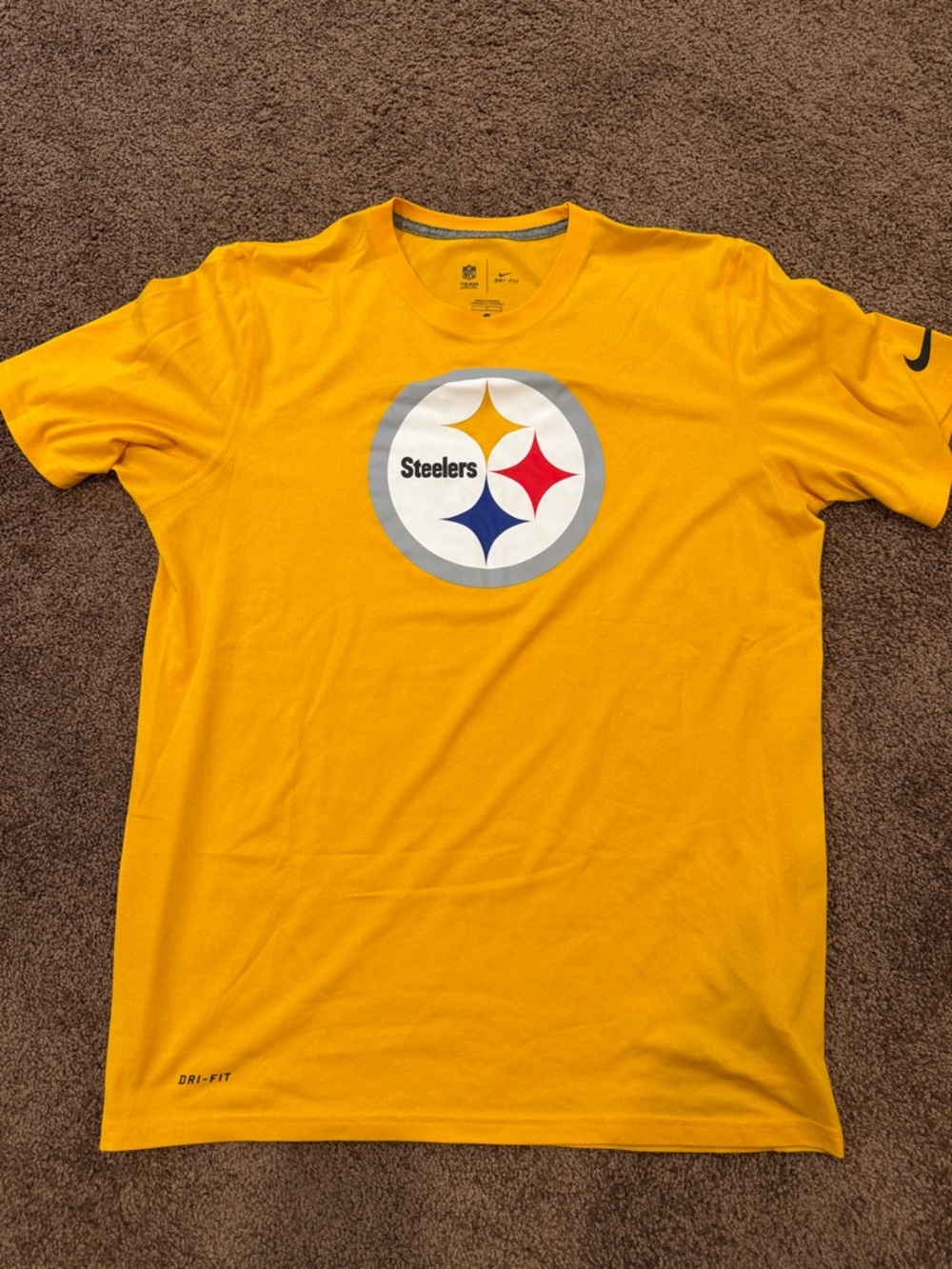 Nike Yellow Pittsburgh Steelers Logo Short Sleeve Tee